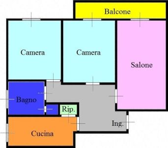 Balcone aggettante ultimo piano