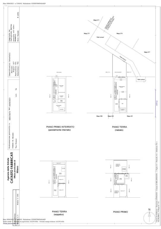 COMUNE MILANO FGL 317 PART 611 SUB 761 1