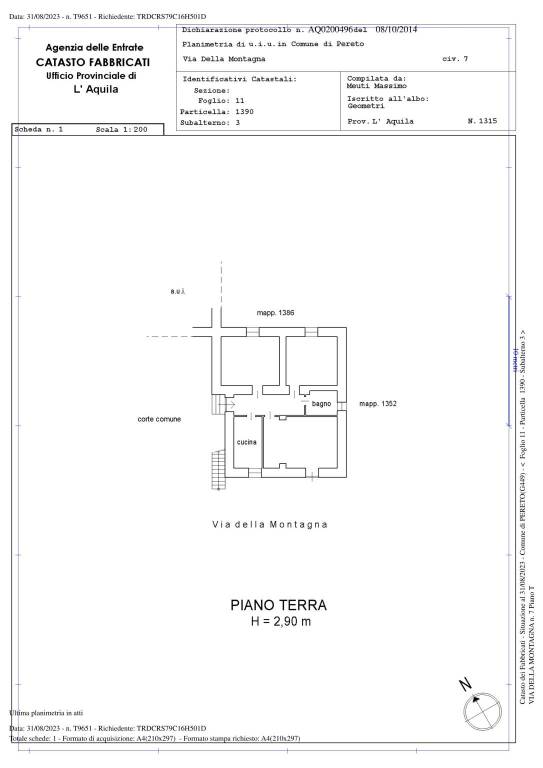 PERETO (AQ) - 11.1390.3 planimetria 2014 1