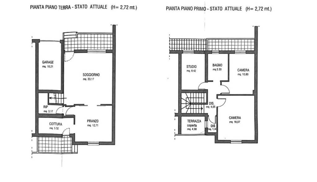 Planimetria abitazione e garage