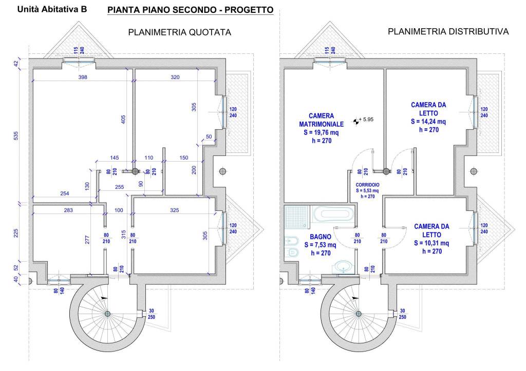 TAV 3 - Planimetria piano SECONDO (1) 1