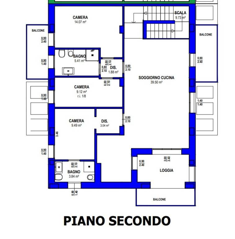 Appartamento 2 (blu)