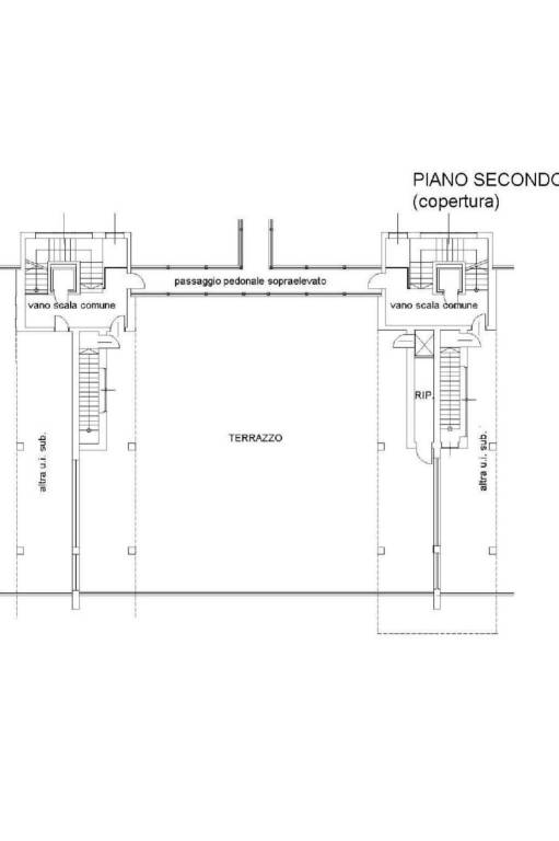 Planimetria appartamento secondo piano PDF bianca 