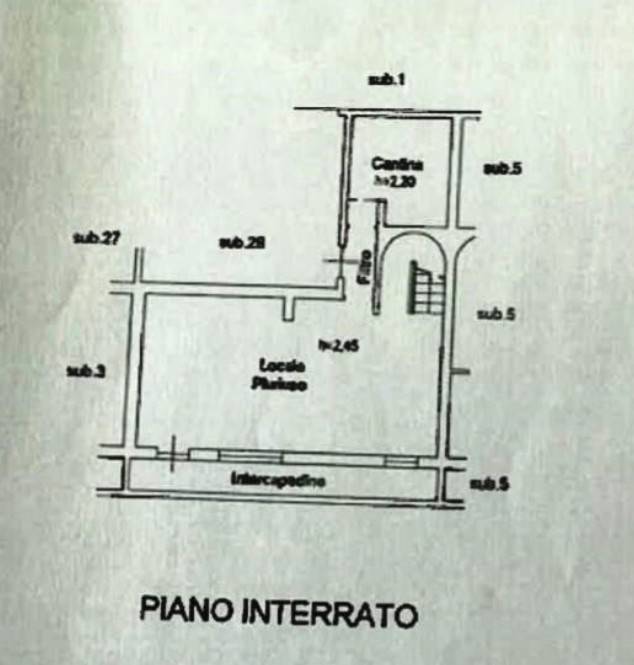 PIANTA PIANO INTERRATO