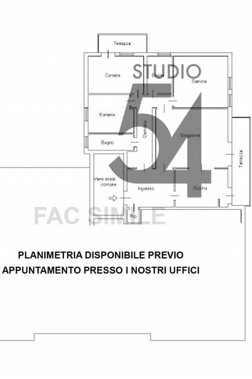 Planimetria Immobile Generale Studio 54 - 2