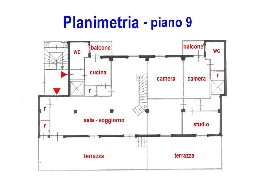 Planimetria piano 9