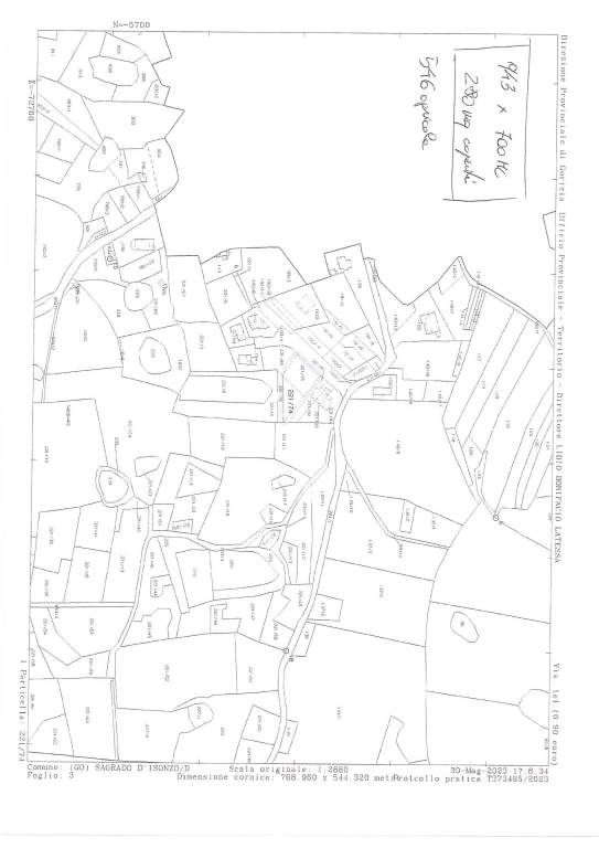 Mappa terreno San Martino del Carso 1