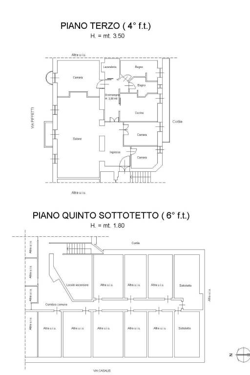 planimetria appartamento + soffitta