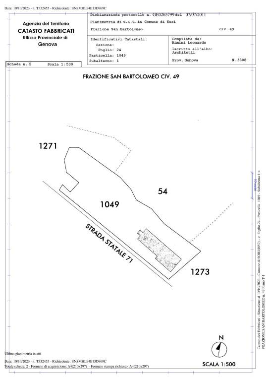 Planimetria Frazione S.Bartolomeo civ.49 2