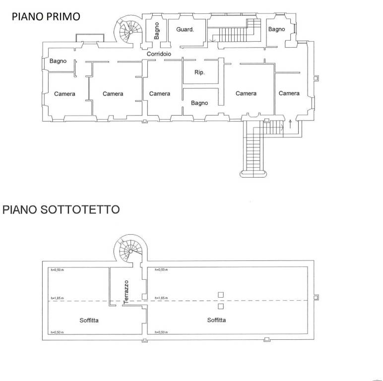 piano 1 e sottotetto