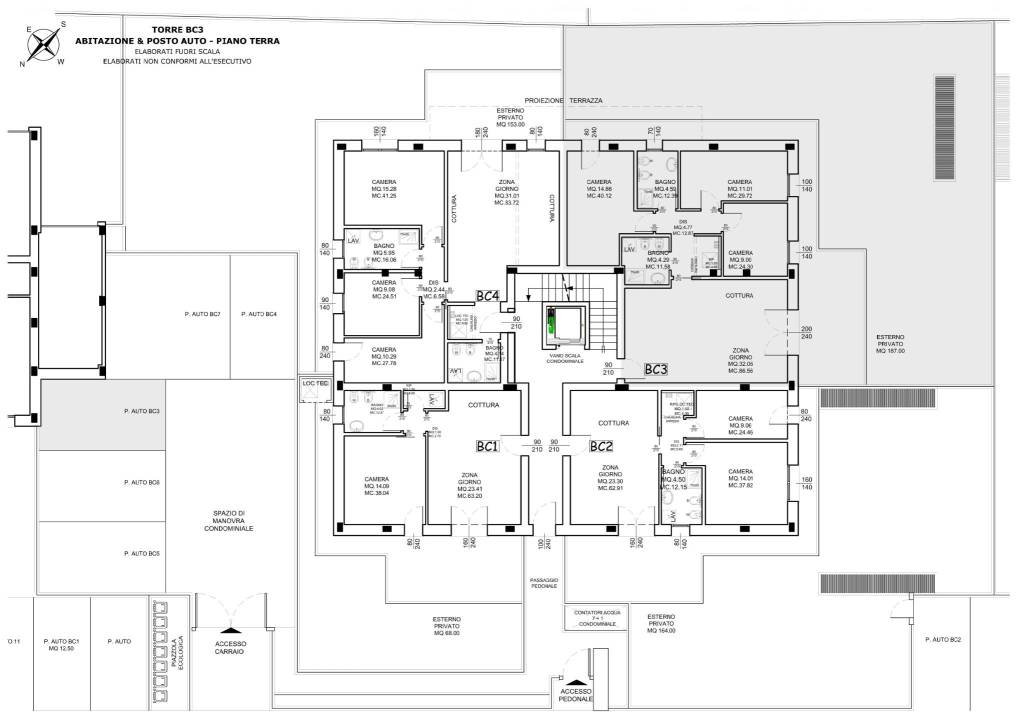 Torre BC3_piano TERRA e POSTO AUTO