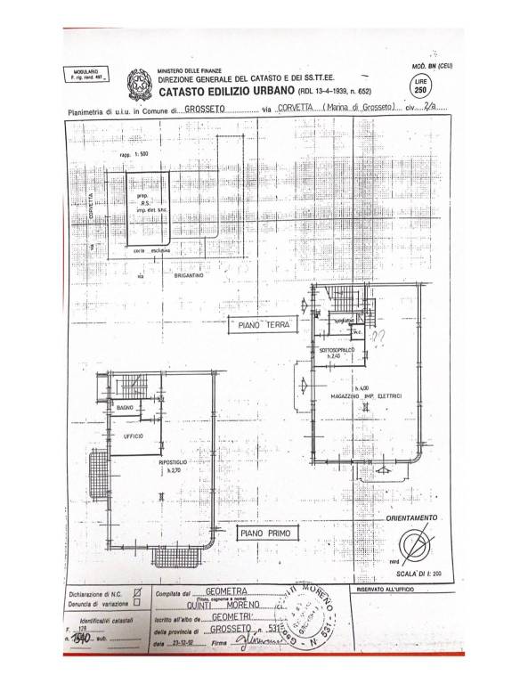 Planimetria di u.i.u. in Comune di GROSSETO. 1