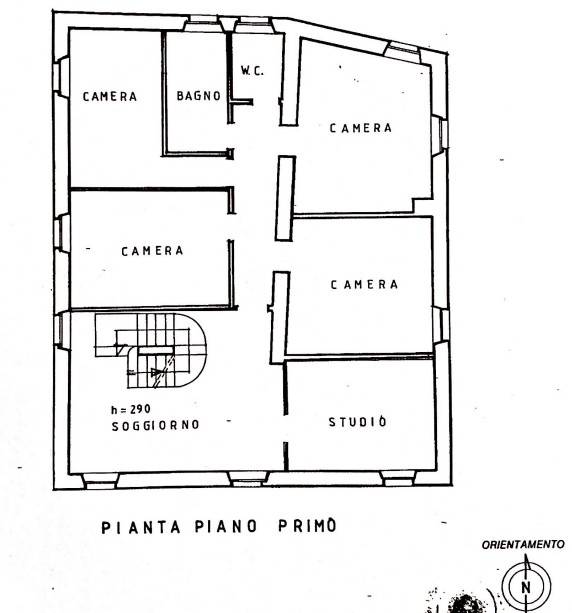 planimetria piano primo villa Olmo