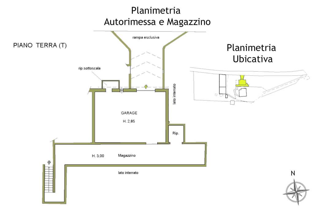 Planimetria autorimessa piano terra