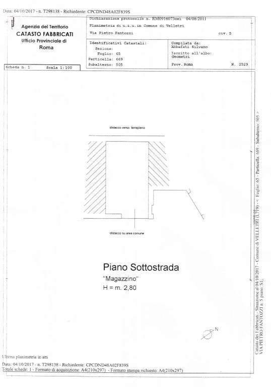 Visura-e-Planimetria-Box-Via-Pietro-Fantozzi 1