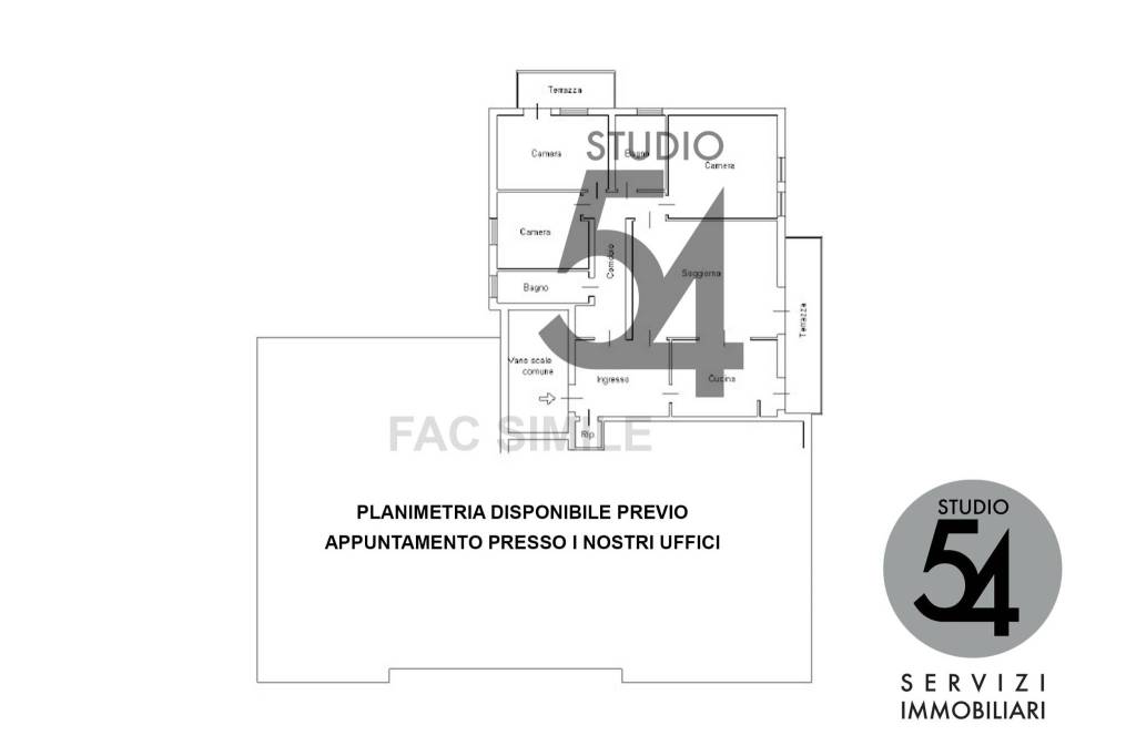 Planimetria Esterno Studio 54
