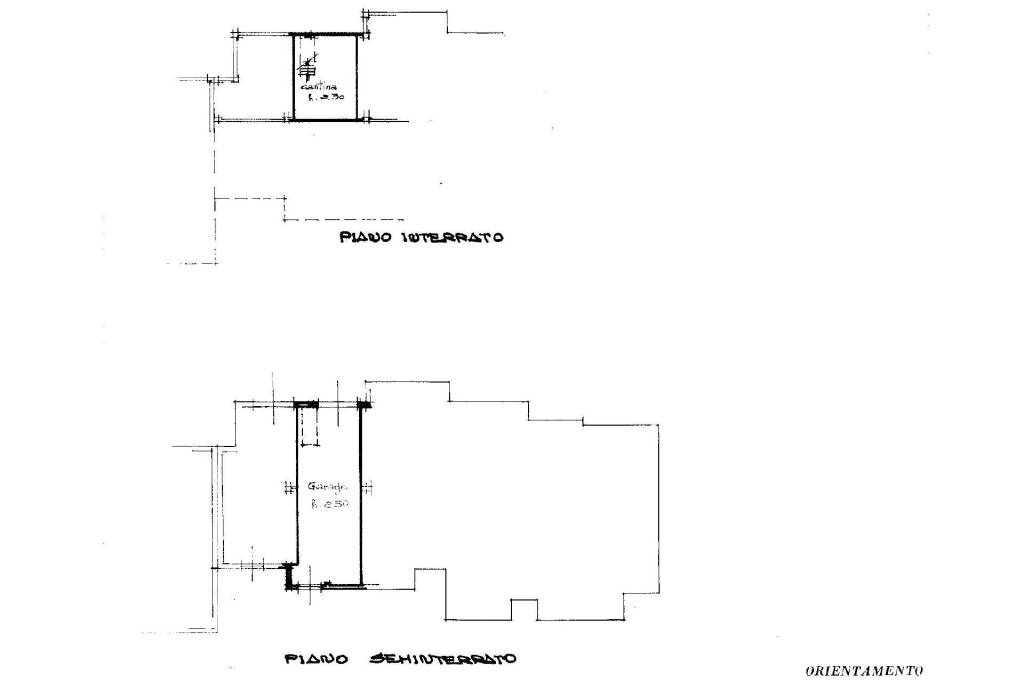 Planimetria garage e cantina