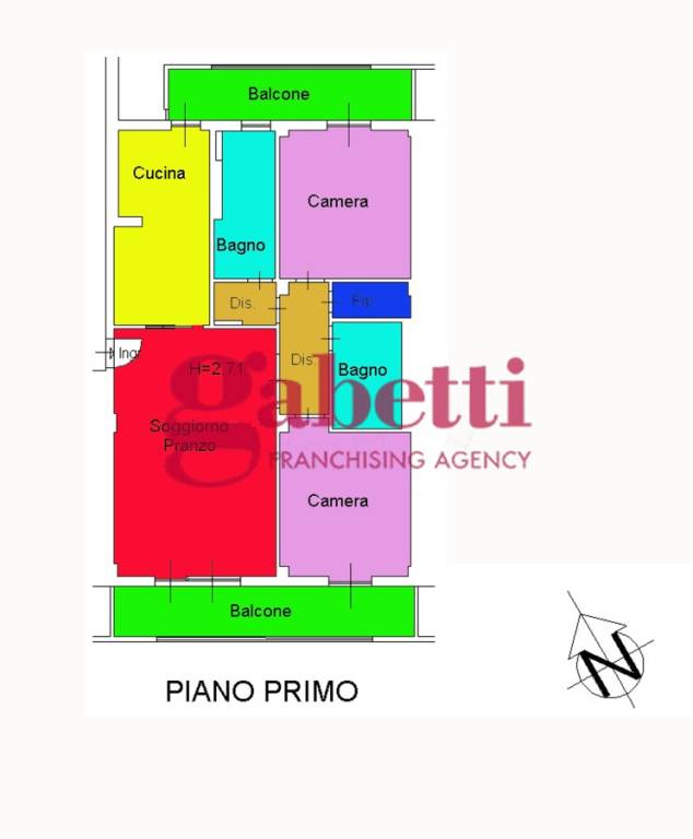 NUDA PROPRIETA Pisa San Michele appartamentoristrutturato_Pianta colorata.jpg