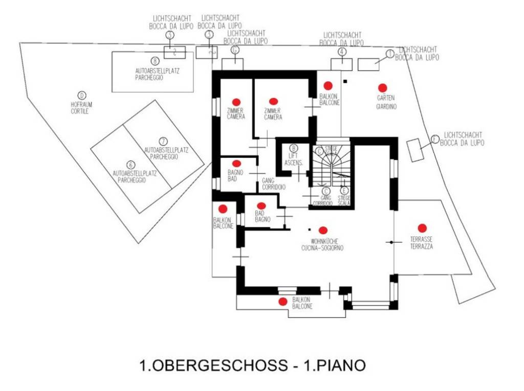 W2: Nuovo appartamento con terrazza e giardino immerso nel cuore delle Dolomiti - Planimetria 1