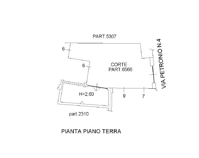 Planimetria Vano Ex1 con Corte P.lla 2310