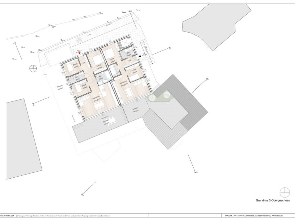W10: Nuovo attico esclusivo con ampia terrazza e vista mozzafiato sulle Dolomiti - Planimetria 2
