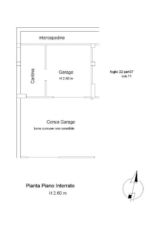 Planimetria garage E2165