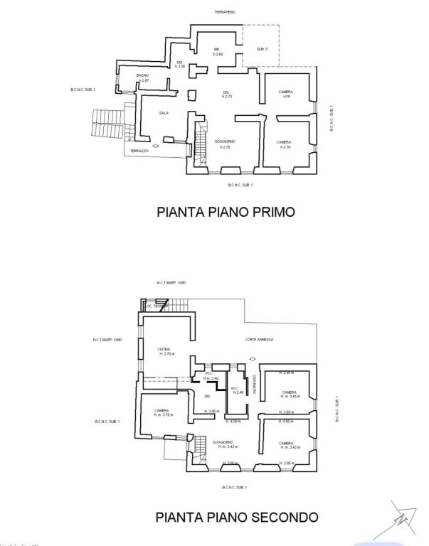 planimetria piano 1-2