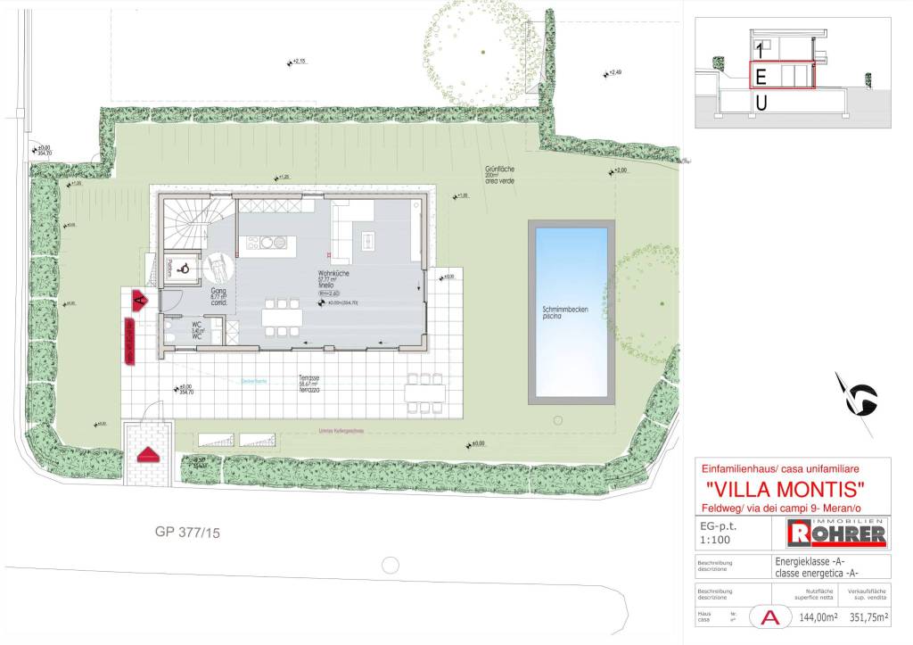 Villa A - Erdgeschoss/piano terra