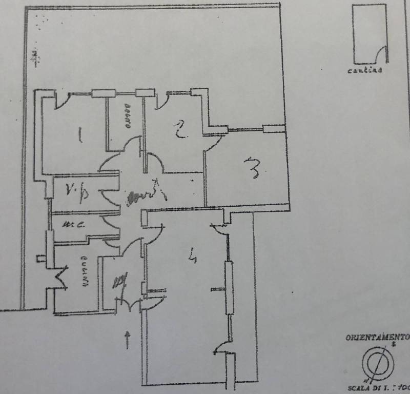 planimetria appartamento e cantina