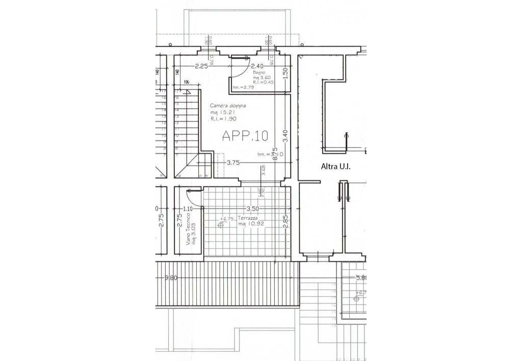 Plan App.to 10 P2° con misure