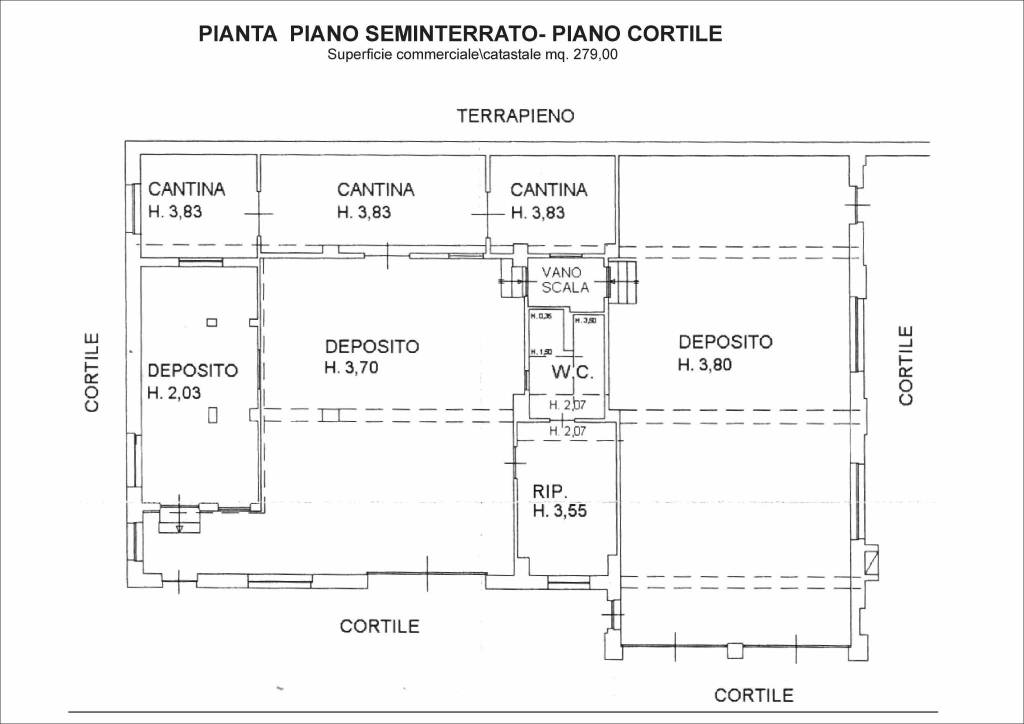 PIANTA PIANO CORTILE