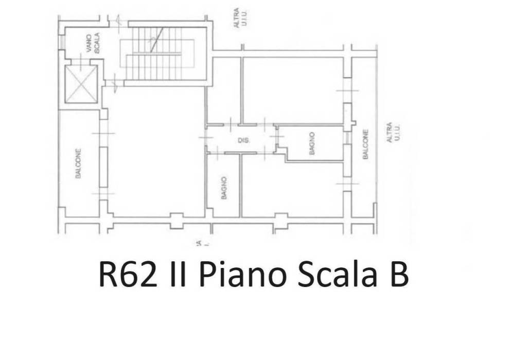 Piantina R62 II° Piano Scala B
