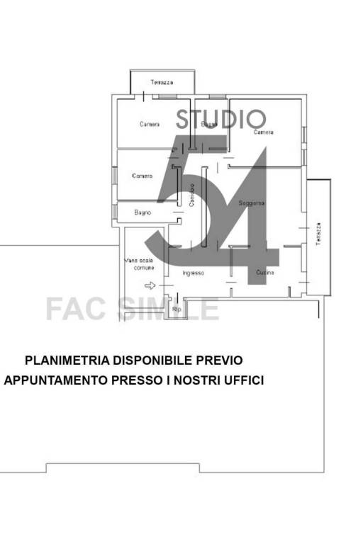 Planimetria Interno Studio 54 1