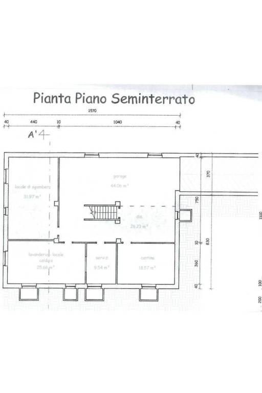 PLANIMETRIA PIANO SEMINTERRATO