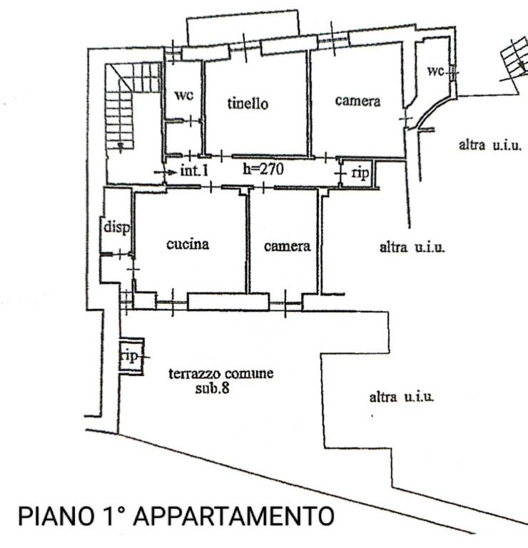 planimetria 1° Piano A