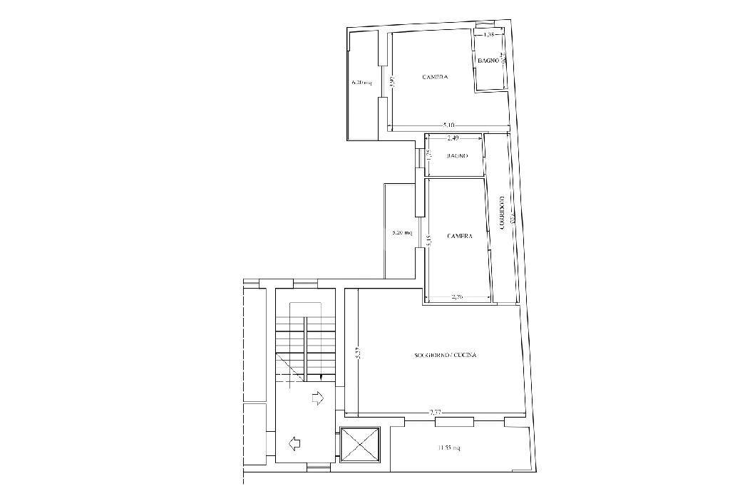 Planimetria appartamento lato interno