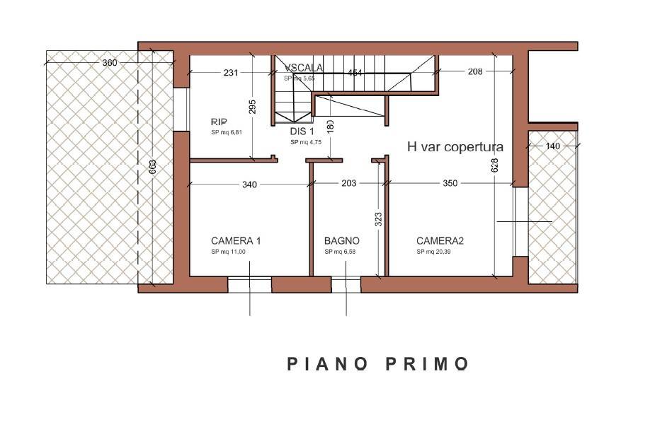 P1 progetto casa singola su due livelli