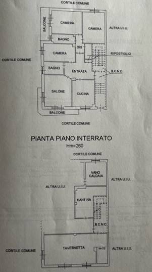 PLANIMETRIA PIANO RIALZATO - CANTINA E TAVERNETTA