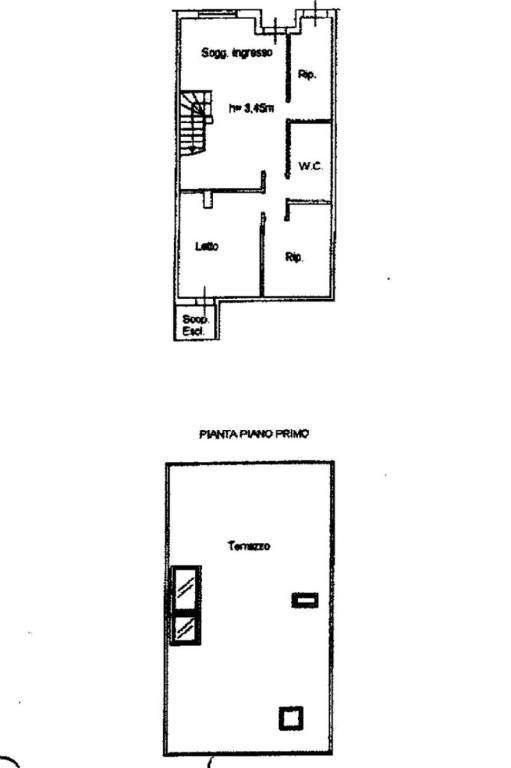 Planimetria appartamento e terrazza