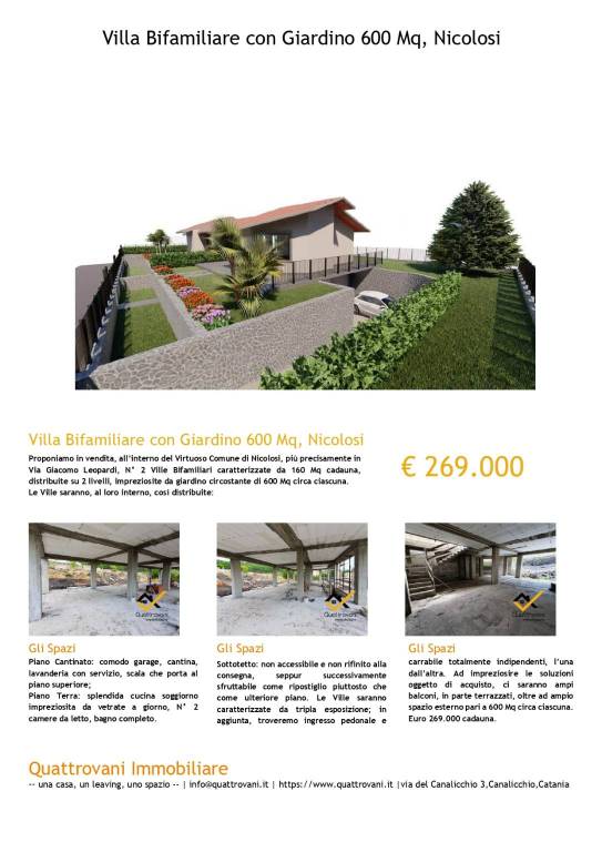 Brochure - Villa Bifamiliare con Giardino 600 Mq,
