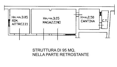 struttura di 95 mq (garage,cantina,magazzino)