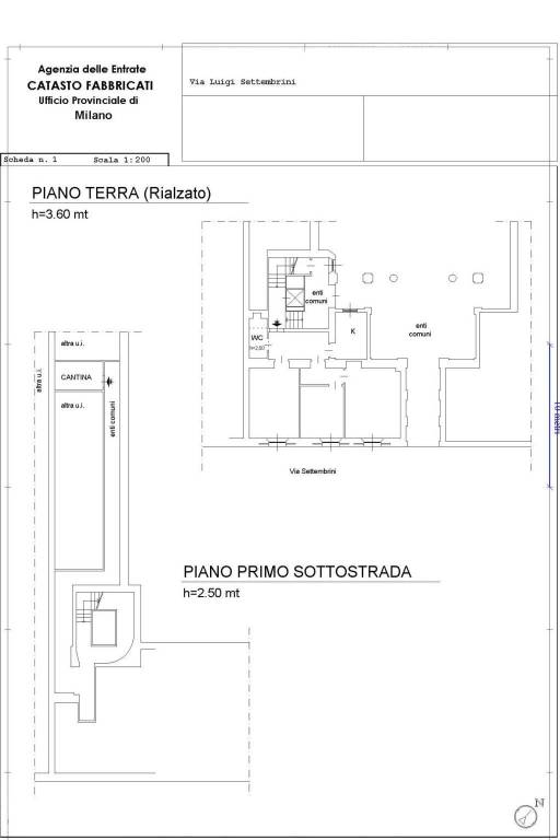 Planimetria commerciale Via Luigi Settembrini 45 1