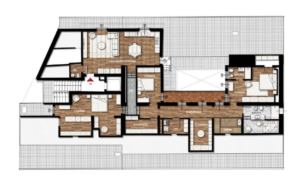 Appartamento 14 attico