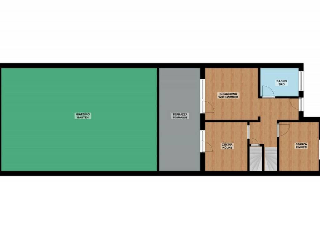 Ampio quadrilocale duplex con terrazza, balcone e giardino privato  - Planimetria 2