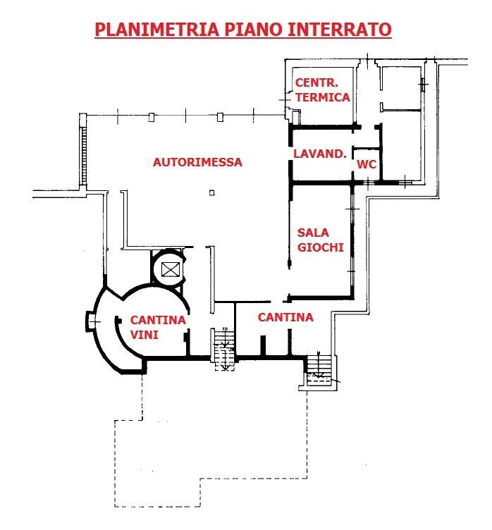 Planimetria piano interrato 1