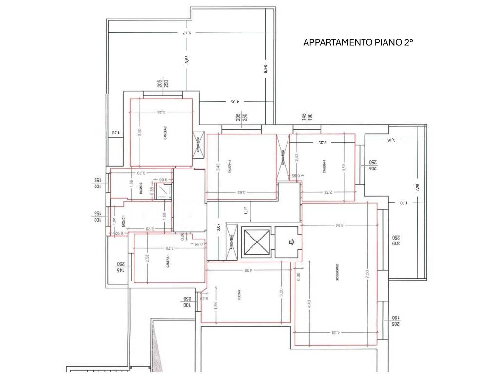 planimetria quotata appartamento 1