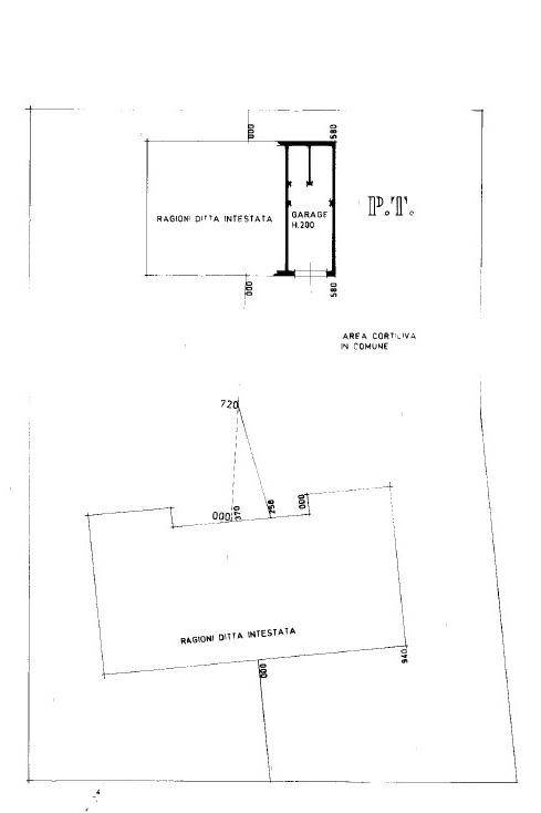 Planimetria garage e area cortiliva comune