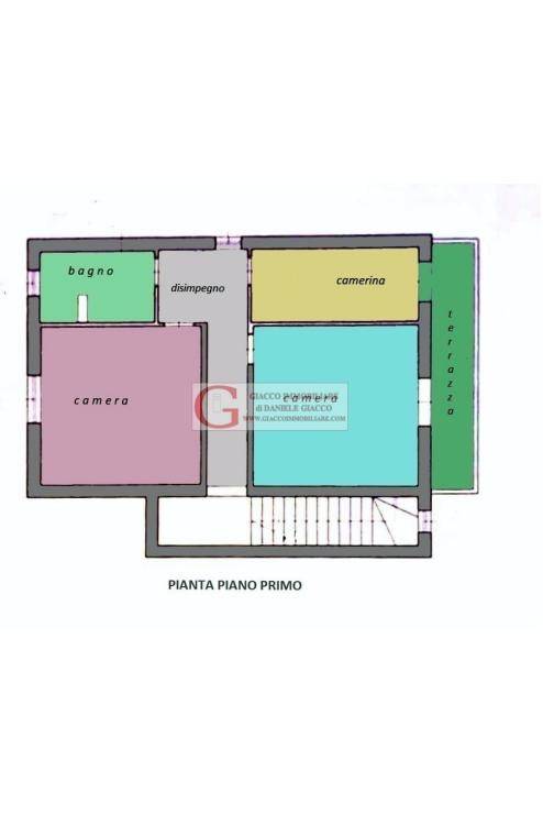 Planimetria piano primo - Villa in vendita a Pisa