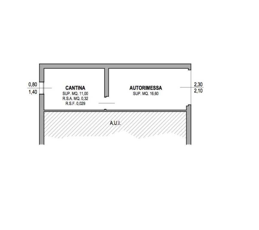 Planimetria garage + cantina