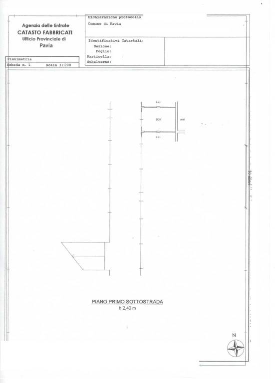 Planimetria Box seminterrato